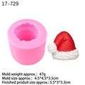 Pink silicone mold for 3D Christmas hat crafts with detailed texture and sample - Style 3 / Pink