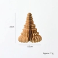 Albero di Natale in carta a nido d'ape marrone, decorazione pieghevole da appendere, 10cm alto - 10CM Albero di Natale Caffè