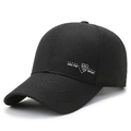 Cappellino da baseball nero classico da uomo con ricamo sport 1985 e visiera ricurva - Nero