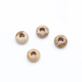 Beige stone abacus beads with natural brown speckles for DIY jewelry making - Jasper