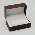 Elegant brown PU leather watch box with white interior lining and soft pillow - Three-Piece Set / 150×100×75mm / Coffee