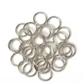 Silver rhodium-plated open jump rings for DIY jewelry making and connecting accessories - White K/Silver