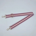 Adjustable colorful striped replacement shoulder strap with gold-tone hardware - Multicolor Retro Stripes