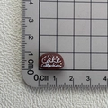 Miniature resin chocolate cake charm for DIY crafts with precise size scale measurement - Chocolate