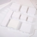 Set of minimalist white drawer jewelry boxes in various sizes with elegant ribbon pulls - 21x4.5x3.5cm / White (White Ribbon)