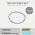 Silver metal loose leaf ring with 50mm inner diameter for binding up to 390 sheets - 55# ID 50mm / Silver