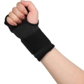 Black breathable compression ankle support with adjustable elastic velcro straps for sports - M / Palm Support / Black
