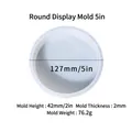 Grote ronde siliconen mal van 5 inch voor DIY-displaystandaards met afmetingen - Ronde Basisvorm 5 Inch