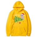 Gelber Weihnachts-Hoodie mit lustigem Katzen-Print und It Wasn't Me Schriftzug - Gelb