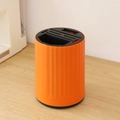 Rotating kitchen knife holder and utensil organizer in orange finish on wooden table - Orange Red