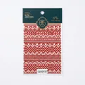 Selbstklebende geprägte Nagelaufkleber mit rotem Jacquard-Strickmuster TS-957 - TS-957 Jacquard-Pullover Rot Relief