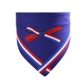 Dark blue pet bandana with red and white striped bow print for Independence Day - Blue Bow Style (New Style 11)
