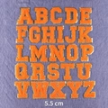 Lettere in ciniglia arancione A-Z con paillettes d'oro per decoro abbigliamento 5,5cm - 5,5cm/Arancione/Set di 26 Lettere
