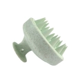 Mint green scalp massager brush with eco-friendly wheat fiber dots and soft bristles - Wheat Straw Green