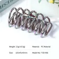 Iridescent laser hair claw clip in jelly pink finish made of durable PC material - Dazzling Wavy Set-TCB-966