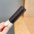 Hair root volumizing clip in black mesh with beige plastic clamp for natural hair lift - Black (1 Piece)