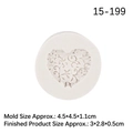 White silicone heart floral pattern fondant mold for Valentine cake decorating - Embossed Heart Style (15-199) / Gray