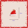 Pendentif bonnet de Noël en émail rouge et blanc avec étoile dorée et mesures - Noël chapeau