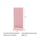 Pink velvet earring display stand with 40 holes and base, height 23cm for jewelry storage - 40-Hole Earring Holder / Pink
