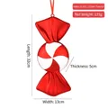 Red 32cm Christmas candy ornament with white glitter spiral and metallic PVC finish - 32cm Windmill Candy
