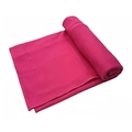 Close-up of soft pink milk silk fabric texture for stylish headscarf or long shawl - Rose Red