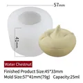 Stampo in silicone per candela DIY a forma di castagna d'acqua con trama dettagliata - a ferro di cavallo