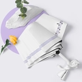White music note umbrella with J-shaped handle and sun protection fabric coating - Beige Dancing Notes With Black Glue Coating