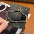 Star-shaped rhinestone hair clip with gold alloy base and sparkling crystals, size 5cm - Approx. 5cm / Champagne Rhinestone Cloud BB Clip