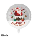 18-Zoll Weihnachtsmann Folienballon mit Feliz Navidad Aufdruck und festlichem Motiv - Feliz Navidad Silber