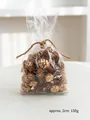 Sachet de 150g mini pommes de pin dorées 2cm avec nœud en jute pour décorations Noël - Pomme De Pin Mélèze Champagne (SG02) / Environ 2cm/150g