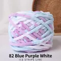Filato grosso a strisce di ghiaccio per maglia fai-da-te in blu, viola e bianco 82 - Blu Viola Bianco