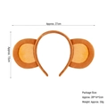 Schattige pluche apenoren hoofdband voor kinderen Halloween kostuumfeest accessoires - Donkerbruine Aap Oren