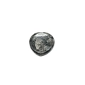Natural labradorite heart-shaped thumb stone with smooth mineral texture and dark grey finish - Flash Stone