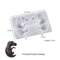 Stampo in silicone per dinosauri a doppio foro per resina con trama 3D definita - Bébé Giganotosauro - Grande