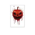Halloween temporary tattoo sticker featuring bloody Jack-o'-lantern design style WS-K199 - WS-K199