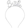 Silberner Braut-Haarreif mit Diamanten-Icon für Junggesellinnenabschiede und Hochzeiten - Silber