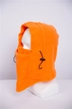 Bright orange fleece balaclava with adjustable drawstring for winter outdoor cycling - Orange