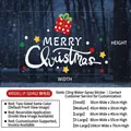 Stickers de Noël statiques avec boîte cadeau rouge, étoiles et texte Merry Christmas - Boîte Cadeau (P-SD462)