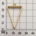 Golden triangle geometric alloy frame pendant for DIY jewelry and resin crafts 30mm - Triangle (10466) / 25x39mm / KC Gold