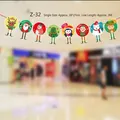 Cartoon Christmas bunting banner with reindeer and santa patterns for party decoration - Z32-Mixed Cartoon Style