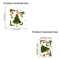 Product dimensions detail for golden Christmas ball and tree self-adhesive wall stickers - Static Cling / 20*30cm