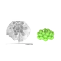 3D succulent silicone mold with green flower bud resin craft and 8.8cm size measurements - Succulent No. 9