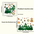 Christmas window decals dimensions showing 30x29cm sheets for a 90x90cm festive DIY display - Christmas Bear Gingerbread Man Style (JDT-X30)