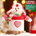 Christmas snowman candy gift box with red heart and knit hat for holiday packaging - Snowman Style (Candy Box-S225-B)