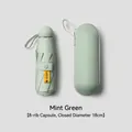 Mini mint green 5-fold umbrella with UPF50+ capsule case and compact 8-rib design - Eyeglass Case / 8 Ribs / Mint Green