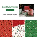 Christmas wrapping paper set with 6 sheets featuring Santa and festive tree patterns - Beautiful Christmas / 6 Pieces/Pack (50*70cm)