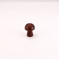 Mushroom shaped natural crystal gemstone ornament in polished red spotted stone - Mahogany Obsidian / 15*20mm