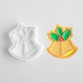 Christmas bell cookie cutter mold with 3D embossed bell-shaped iced biscuit - Christmas Bell