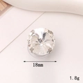 Hebilla de zapato diy con diamantes de imitación redondos de 18 mm y base plateada - C455-Gema Satélite de 18mm