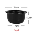 Kleine zwarte matte scheerkom voor heren, duurzame zeepbeker met 8,8 cm diameter - Kleine ronde zwarte kom / Zwart